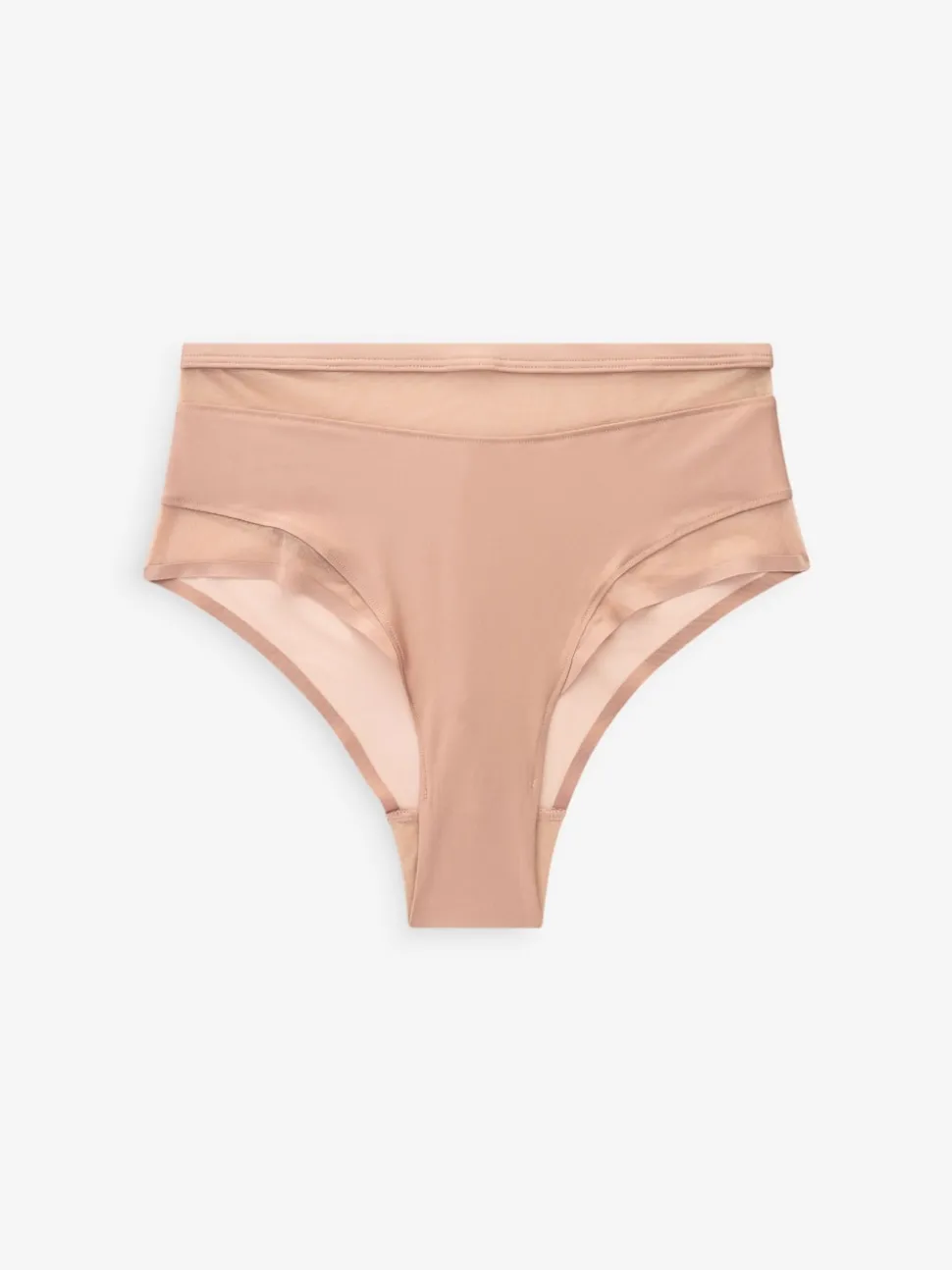Noir/Blanc/Nu - Mesh Trim Taille haute High Leg Knickers 3 Lot
