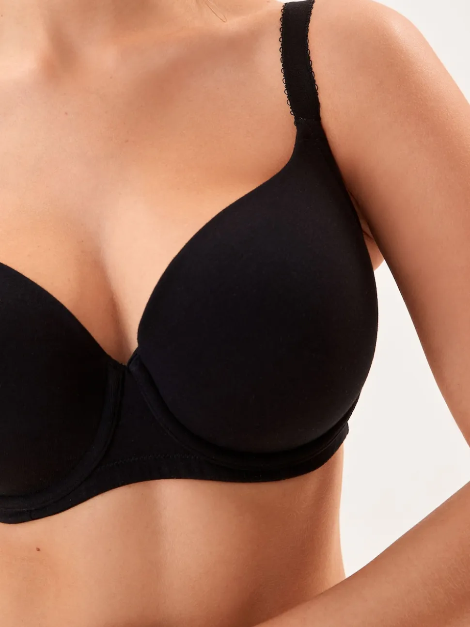 Noir/Blanc/Pastel Rose Nude - Lot de soutiens-gorge DD en coton Blend Ultimate Comfort 3