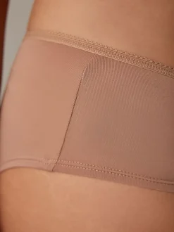 Noir/Blanc/Ppraline Nude - Culotte en microfibre 7 Pack