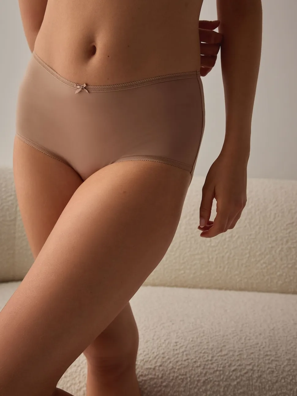 Noir/Blanc/Ppraline Nude - Culotte en microfibre 5 Pack