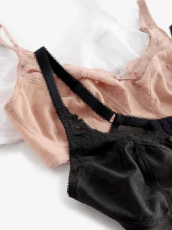 Noir/Blanc/Ppraline Nude - Lot de soutiens-gorge Total Support Full Cup en 3 Ultimate Comfort