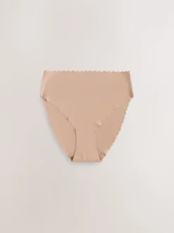 Noir/Blanc/Ppraline Nude - Lot 7 culottes festonnées invisibles