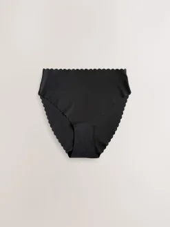 Noir/Blanc/Ppraline Nude - Lot 7 culottes festonnées invisibles