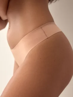 Noir/Blanc/Ppraline Nude - Lot 3 culottes invisibles et confortables