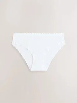 Noir/Blanc/Ppraline Nude - Lot 7 culottes festonnées invisibles