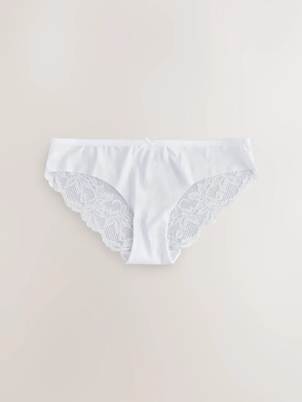 Noir/Blanc/Ppraline Nude - No VPL Lace Back Briefs 3 Pack
