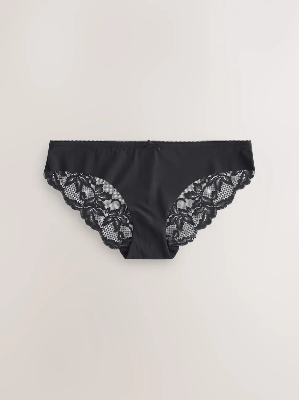 Noir/Blanc/Ppraline Nude - No VPL Lace Back Briefs 3 Pack