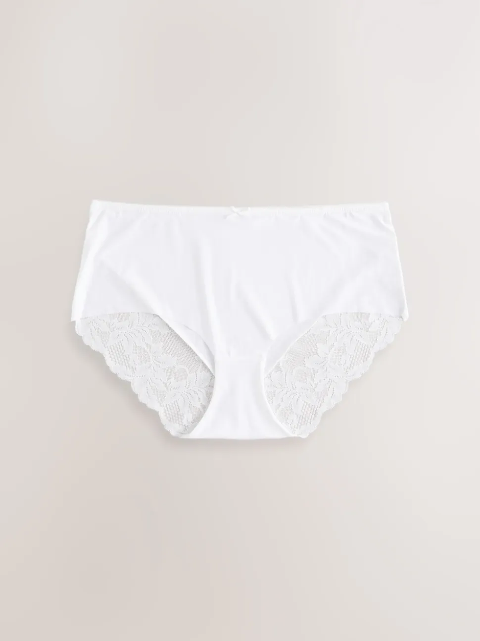 Noir/Blanc/Ppraline Nude - No VPL Lace Back Briefs 3 Pack