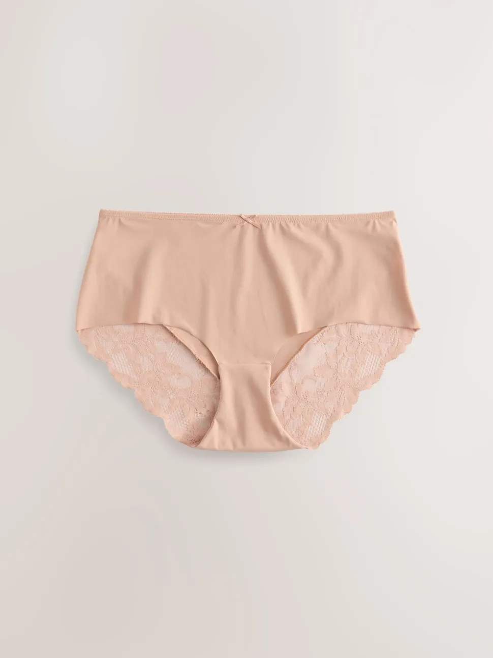 Noir/Blanc/Ppraline Nude - No VPL Lace Back Briefs 3 Pack