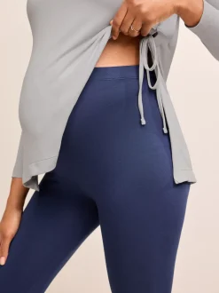 Noir/bleu marine - Leggings de maternité essentiels 2 Pack