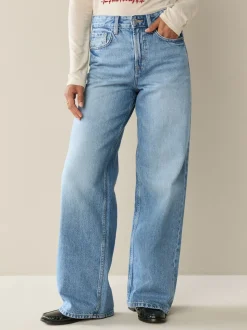 Noir/Bleu moyen - Lot de 2 jeans à jambe large