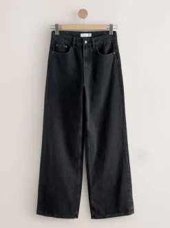 Noir/bleu rincé - Lot de 2 jeans à jambe large