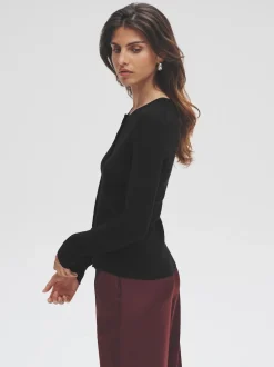 Noir/Brun - The Set lot de 2 cardigans en maille côtelée