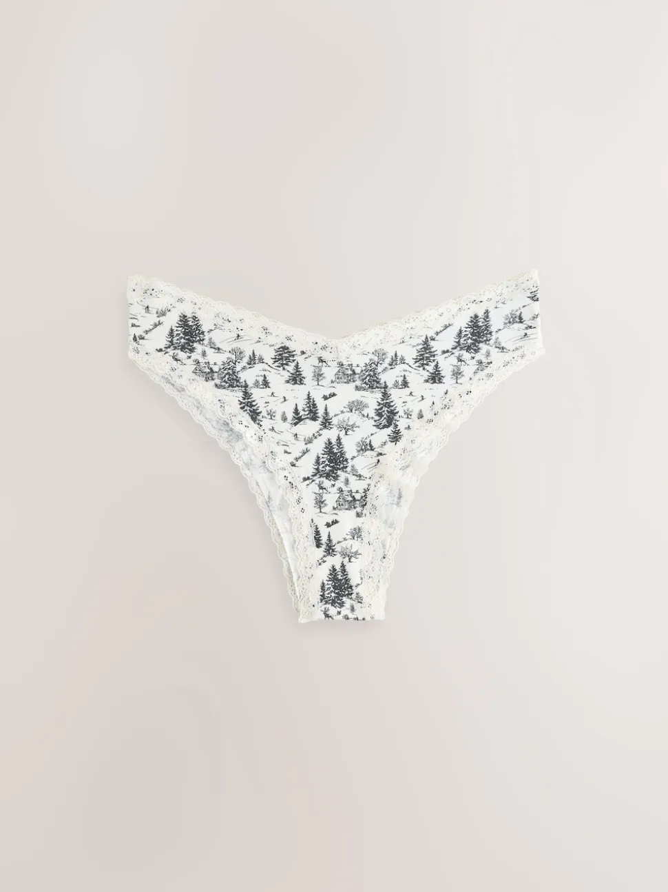 Noir/Crème - Lot de 4 culottes en coton et dentelle