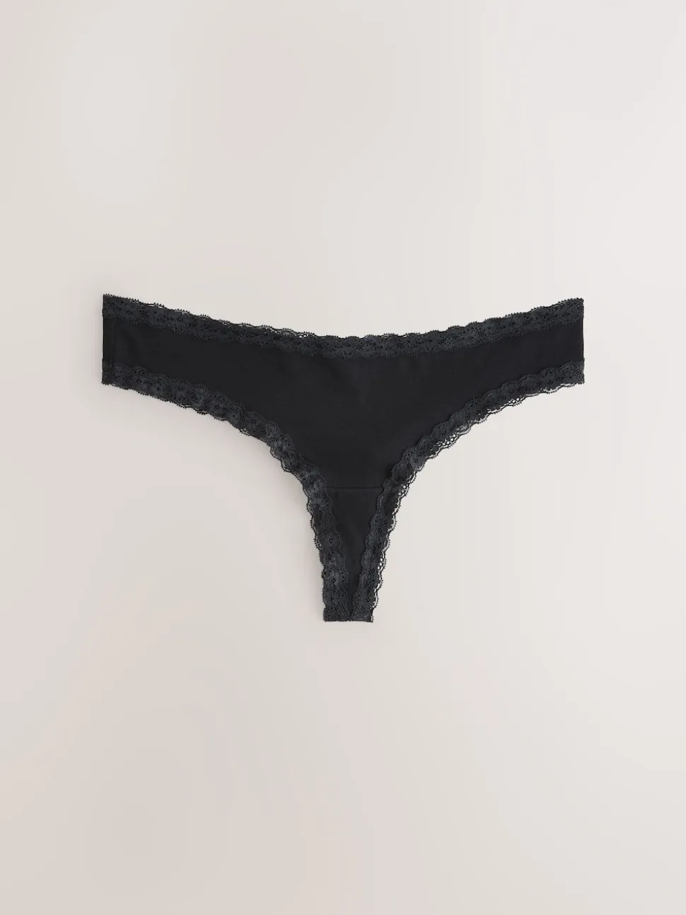 Noir/Crème - Lot de 4 culottes en coton et dentelle