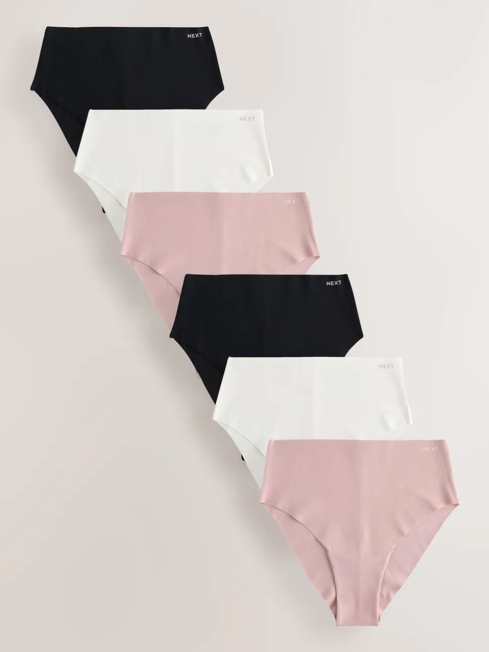 Noir/crème/rose - Lot de 7 culottes en coton Mélange sans VPL