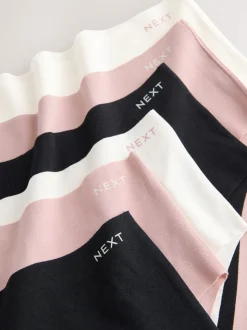 Noir/crème/rose - Lot de 7 culottes en coton Mélange sans VPL