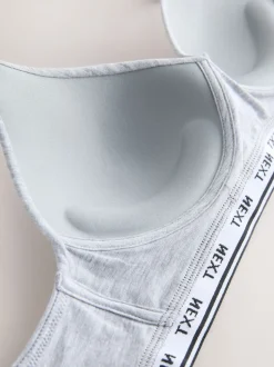 Noir/Gris - Lot de 2 soutiens-gorge rembourrés sans armatures en coton Ultimate Comfort
