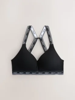 Noir/Gris - Lot de 2 soutiens-gorge rembourrés sans armatures en coton Ultimate Comfort