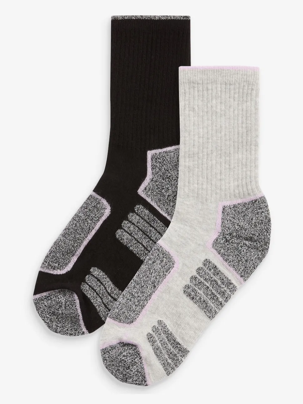 Noir/Gris - Next Active Sports Walking Ankle Socks 2 Pack