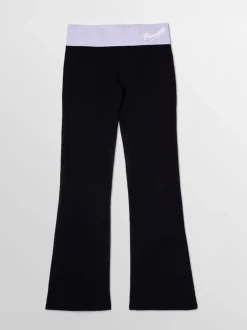 Noir/Gris - Pineapple Womens Pantalon bootcut en jersey à bandes contrastées