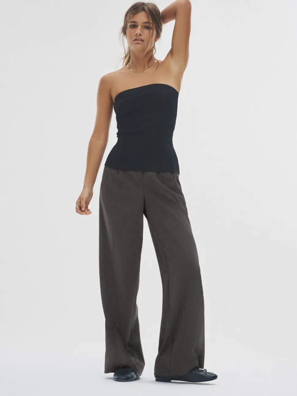 Noir/Gris - The Set lot de 2 pantalons plissés amples