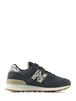 Noir/imprimé léopard - New Balance 574 Trainers