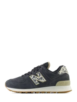 Noir/imprimé léopard - New Balance 574 Trainers