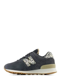 Noir/imprimé léopard - New Balance 574 Trainers