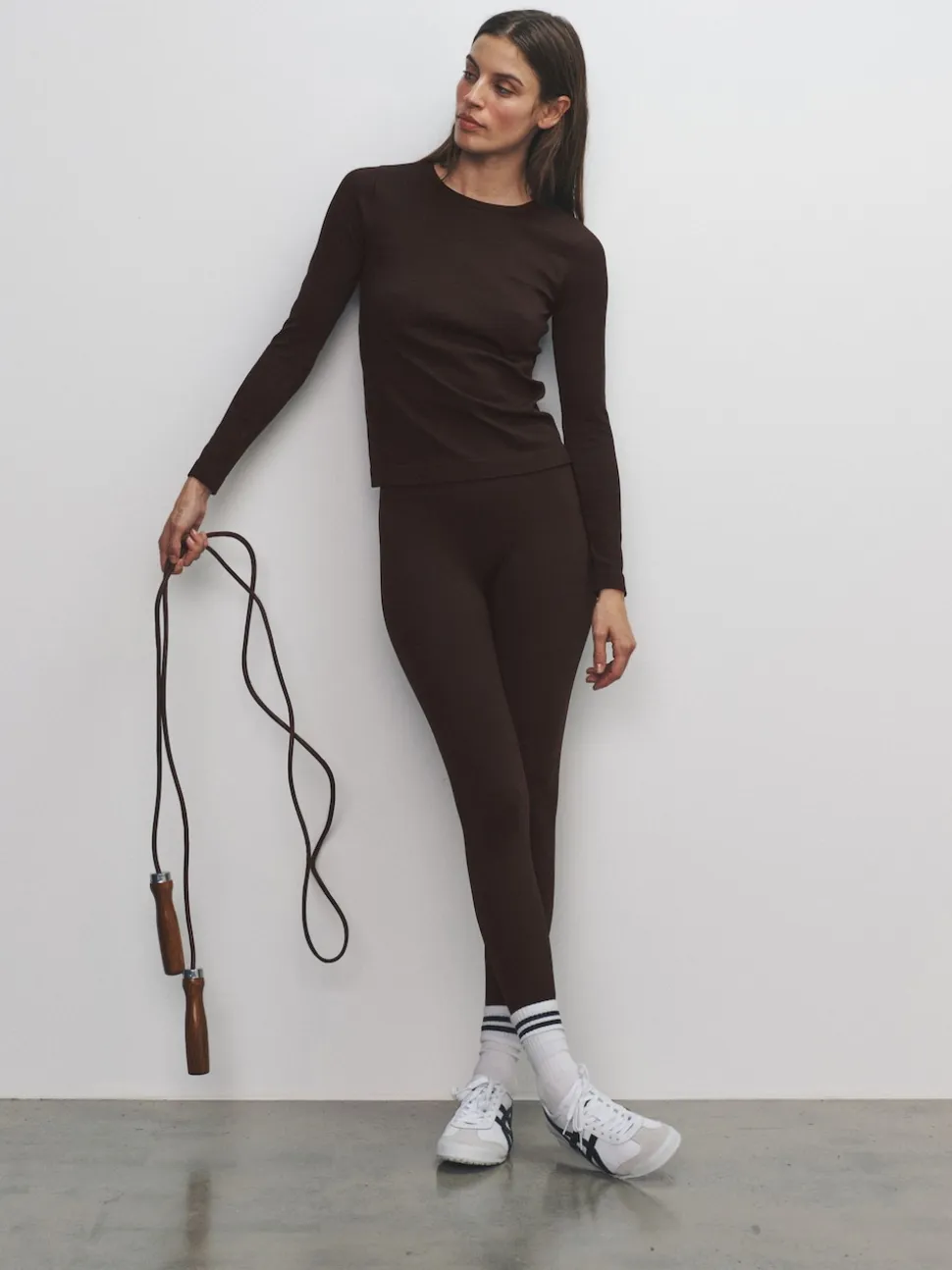 Noir/Marron Chocolat/Kaki - The Set lot de 3 leggings côtelés actifs