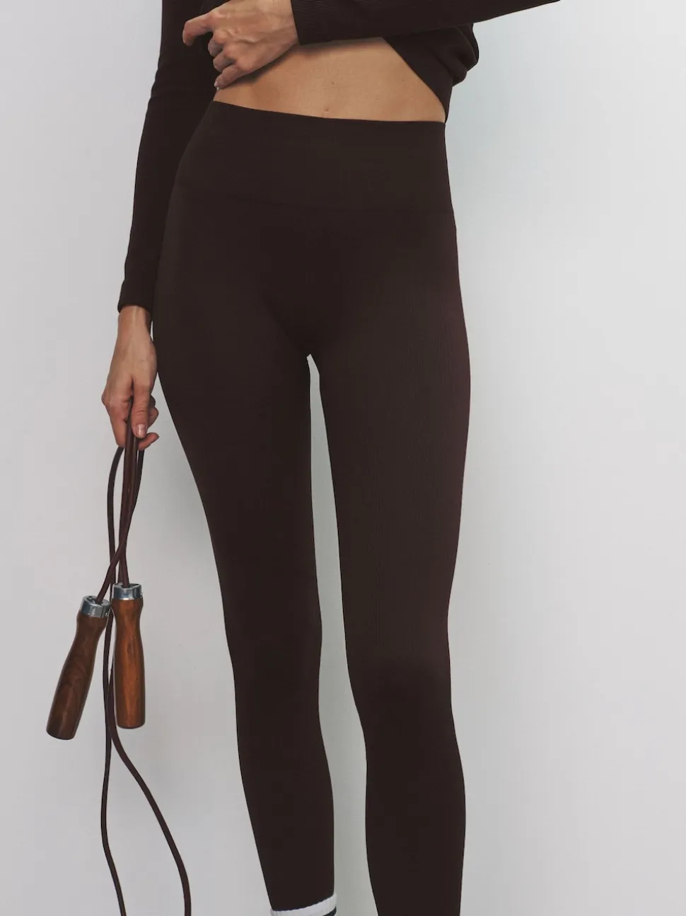 Noir/Marron Chocolat/Kaki - The Set lot de 3 leggings côtelés actifs