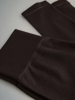 Noir/Marron Chocolat/Kaki - The Set lot de 3 leggings côtelés actifs