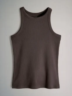 Noir/marron chocolat/marron taupe/stipe/blanc - The Set lot de 5 gilets côtelés de course