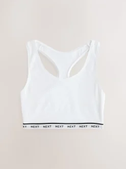 Noir/Noir/Gris/Blanc - Lot de 4 soutiens-gorge courts à logo en Coton Ultimate Comfort