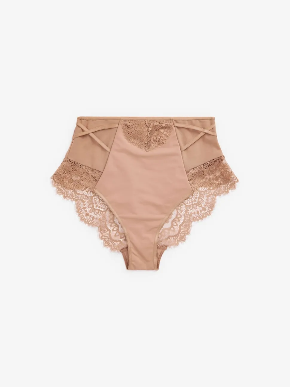 Noir/Nu - Culotte en dentelle avec contrôle de l'abdomen 2 Pack