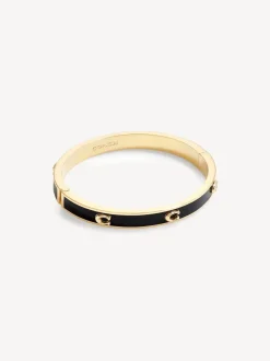 Noir/Or - COACH bracelet Signature en émail