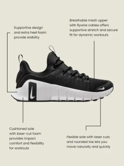 Noir/Pourpre - Nike Free Metcon 6 Training Trainers