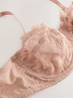 Noir/Praline Nude - Lot de 2 soutiens-gorge multipositions sans bretelles en dentelle non rembourrée