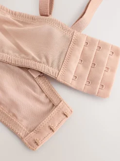 Noir/Praline Nude - Lot de 2 soutiens-gorge multipositions sans bretelles en dentelle non rembourrée