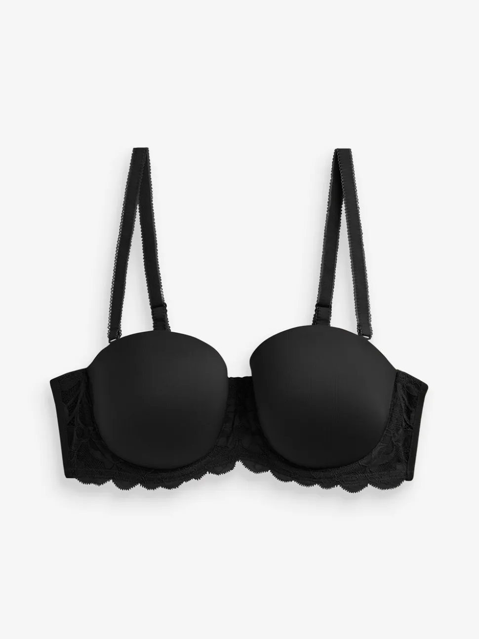 Noir/Praline Nude - Lot de 2 Soutiens-gorge multipositions sans bretelles à tampons légers A-E