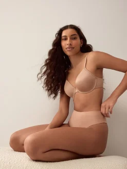 Noir/praline nude/chocolat nude - Lot 3 culottes invisibles et confortables
