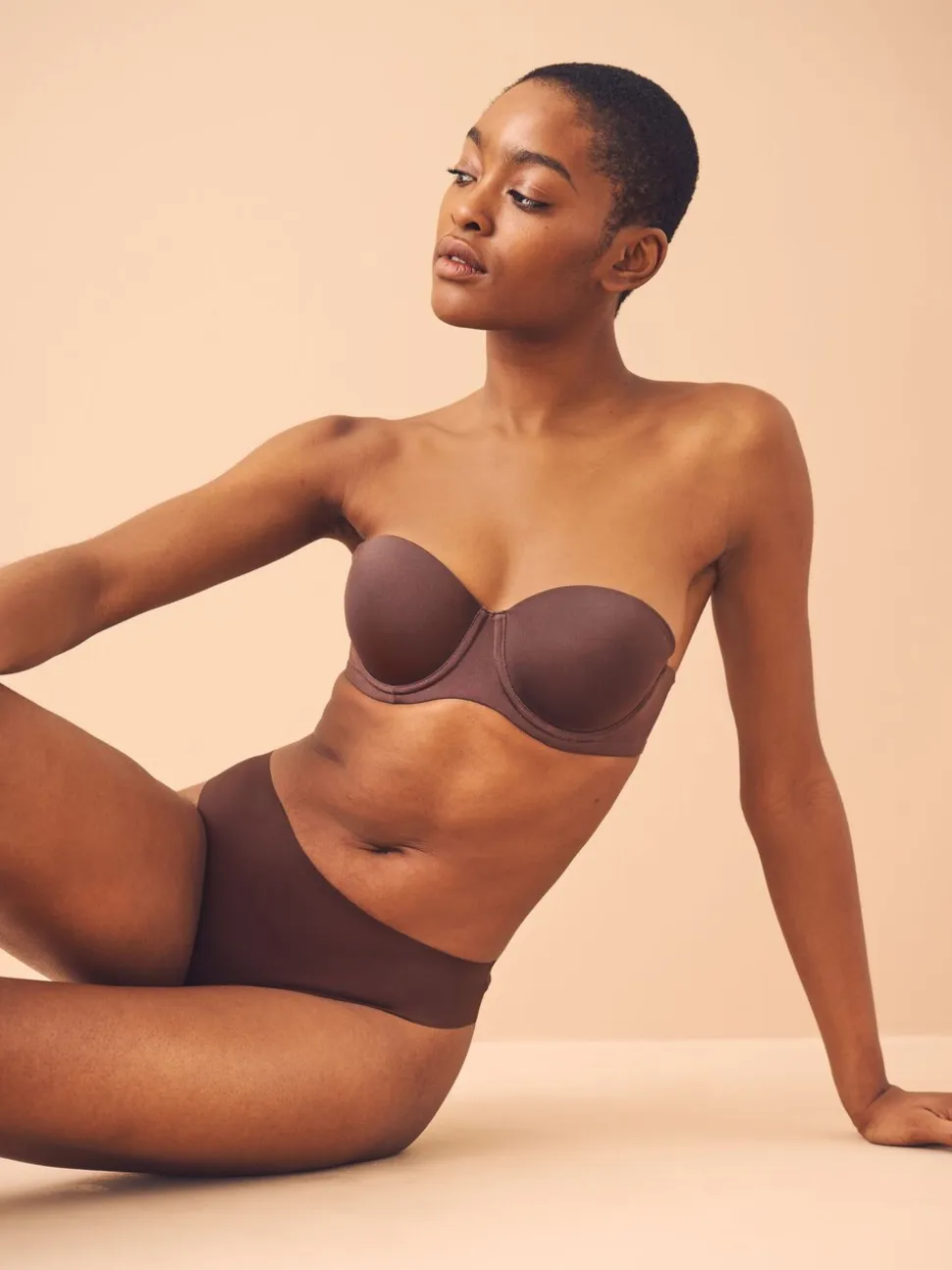 Noir/praline nude/chocolat nude - Lot 3 culottes invisibles et confortables