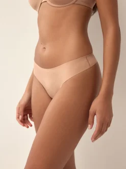 Noir/praline nude/chocolat nude - Lot 3 culottes invisibles et confortables