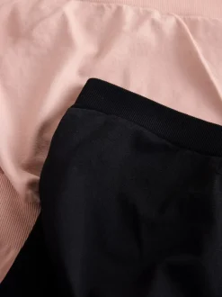 Noir/Rose - Lot de 2 culottes courtes de grossesse