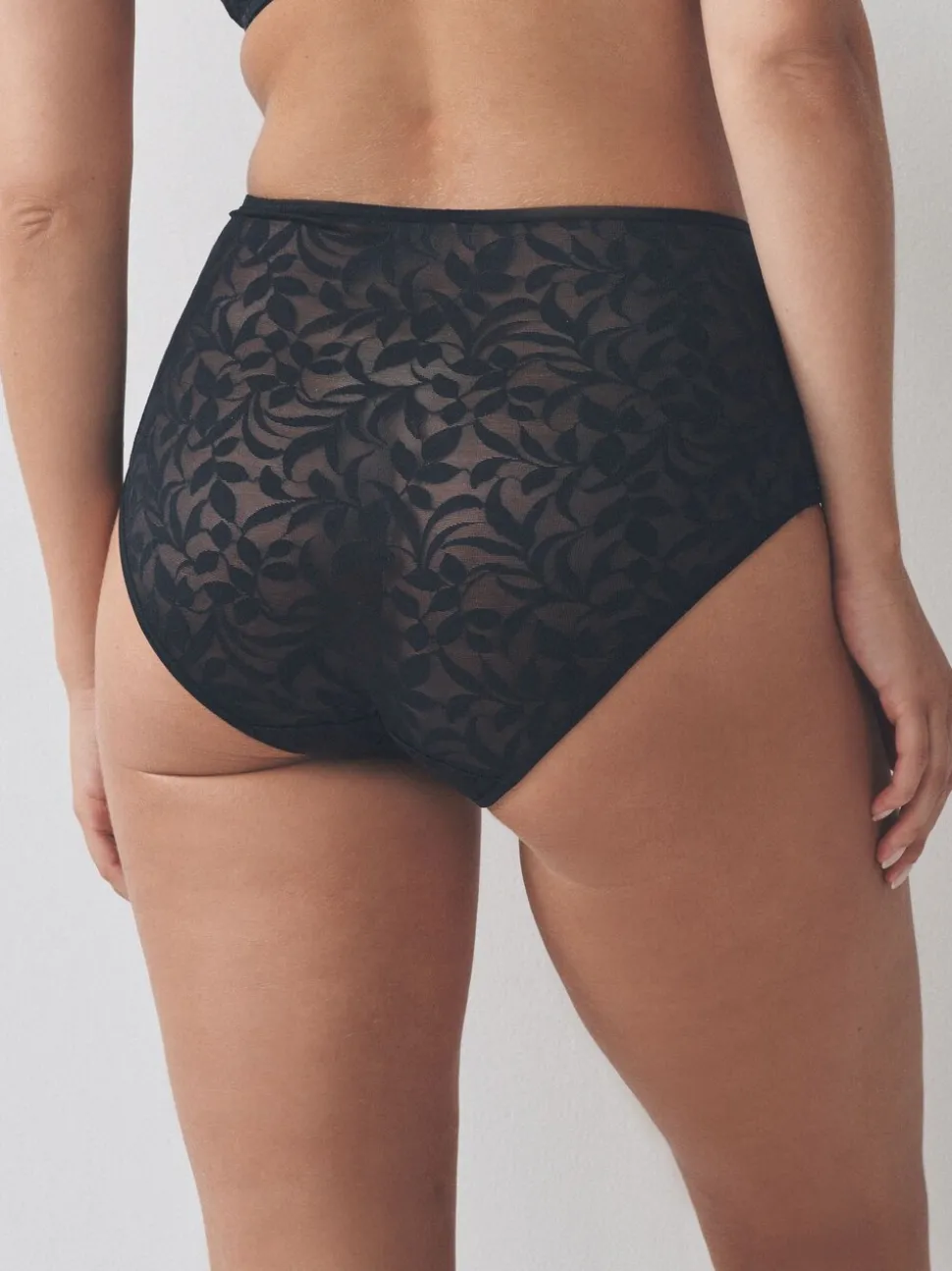 Noir/Rose - Lot de 2 culottes mi-longues en dentelle