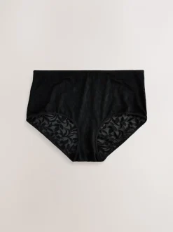 Noir/Rose - Lot de 2 culottes mi-longues en dentelle