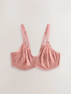 Noir/Rose - Lot de 2 soutiens-gorge DD-G en dentelle non rembourrés à bonnets complets