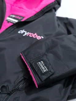 Noir/Rose - Manteaux à langer desdryrobes ornée de manches longues pour adulte