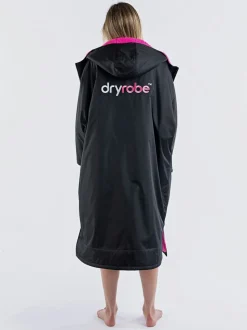 Noir/Rose - Manteaux à langer desdryrobes ornée de manches longues pour adulte