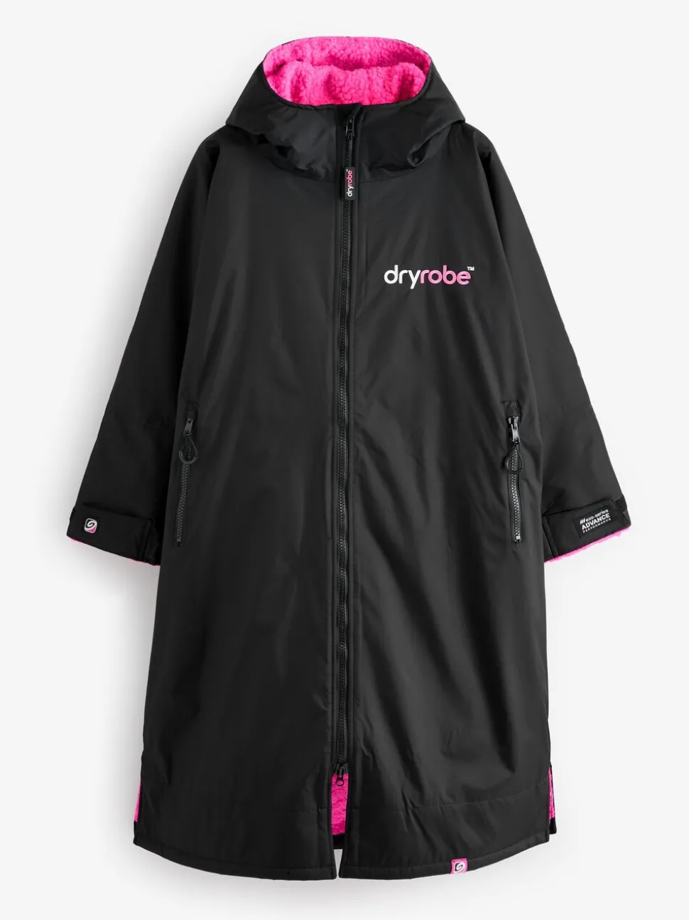 Noir/Rose - Manteaux à langer desdryrobes ornée de manches longues pour adulte